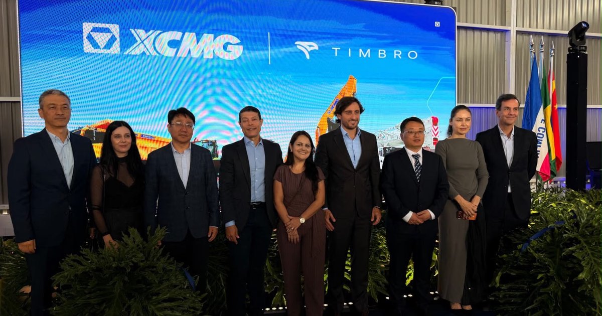 Chinesa XCMG e Timbro inauguram centro logístico de 70 mil m² com investimento de R$ 5 milhões no ES