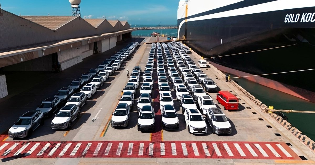 Portocel desembarca 4,3 mil carros da GWM e Aracruz avança como novo polo automotivo do Brasil